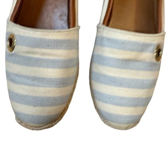 Hunter Adler Blue and White Striped Slip On Espadrilles Flats Womens Size 7 - Picture 9 of 10